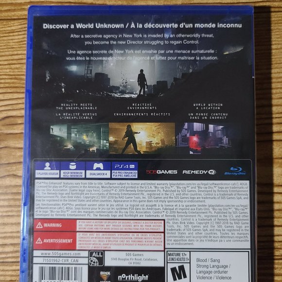 Control PS4 Game (NEW) - Picture 2 of 2